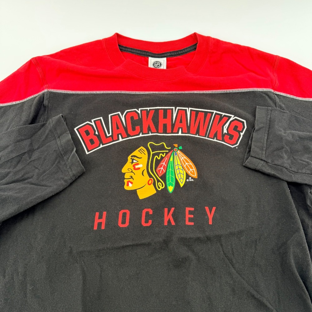 NHL Chicago Blackhawks Patrick Kane 88 Long Sleeve Shirt Large Black Red